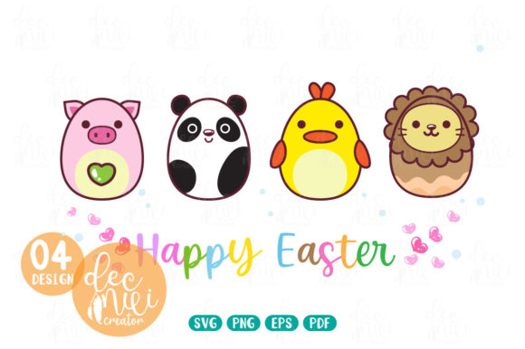 Animal Easter Eggs Set: Fresh Digital Clipart for Spring Projects