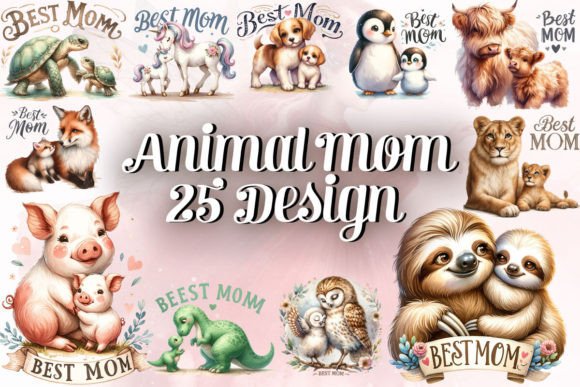Animal Mom and Baby Sublimation Clipart: A Creative Toolkit