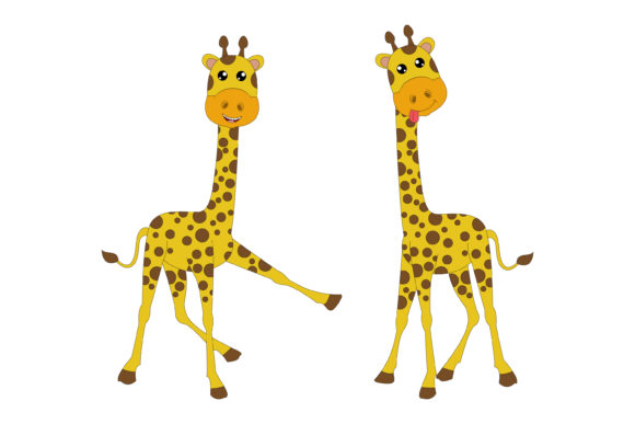 Bring Playful Charm to Your Projects with Cute Giraffe Animal Cartoon
