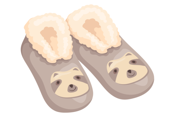 Funny Slippers with Sloth Face: A Playful Animal P Typeface