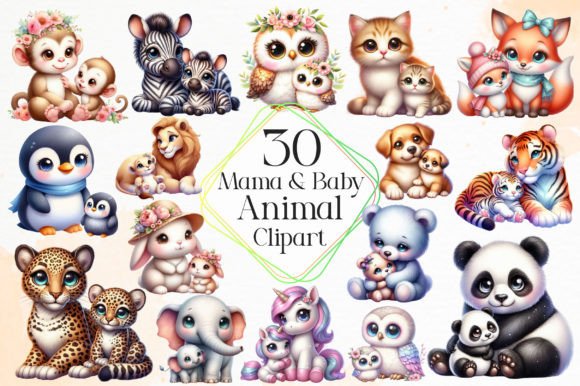 Mama and Baby Animal Sublimation Clipart: A Designer's Guide