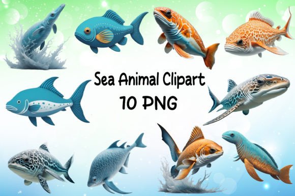 Sea Animal Clipart Bundle: Versatile Design Assets for Every Project