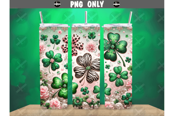 St Patricks Animal Print Clover Wrap PNG: A Fresh Take on Holiday Design