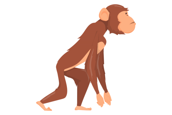 Standing Ape: A Prehistoric Monkey Animal Font with Modern Edge