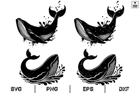 Whale Silhouette: Crafting Brand Identity with Sea Animal SVGs